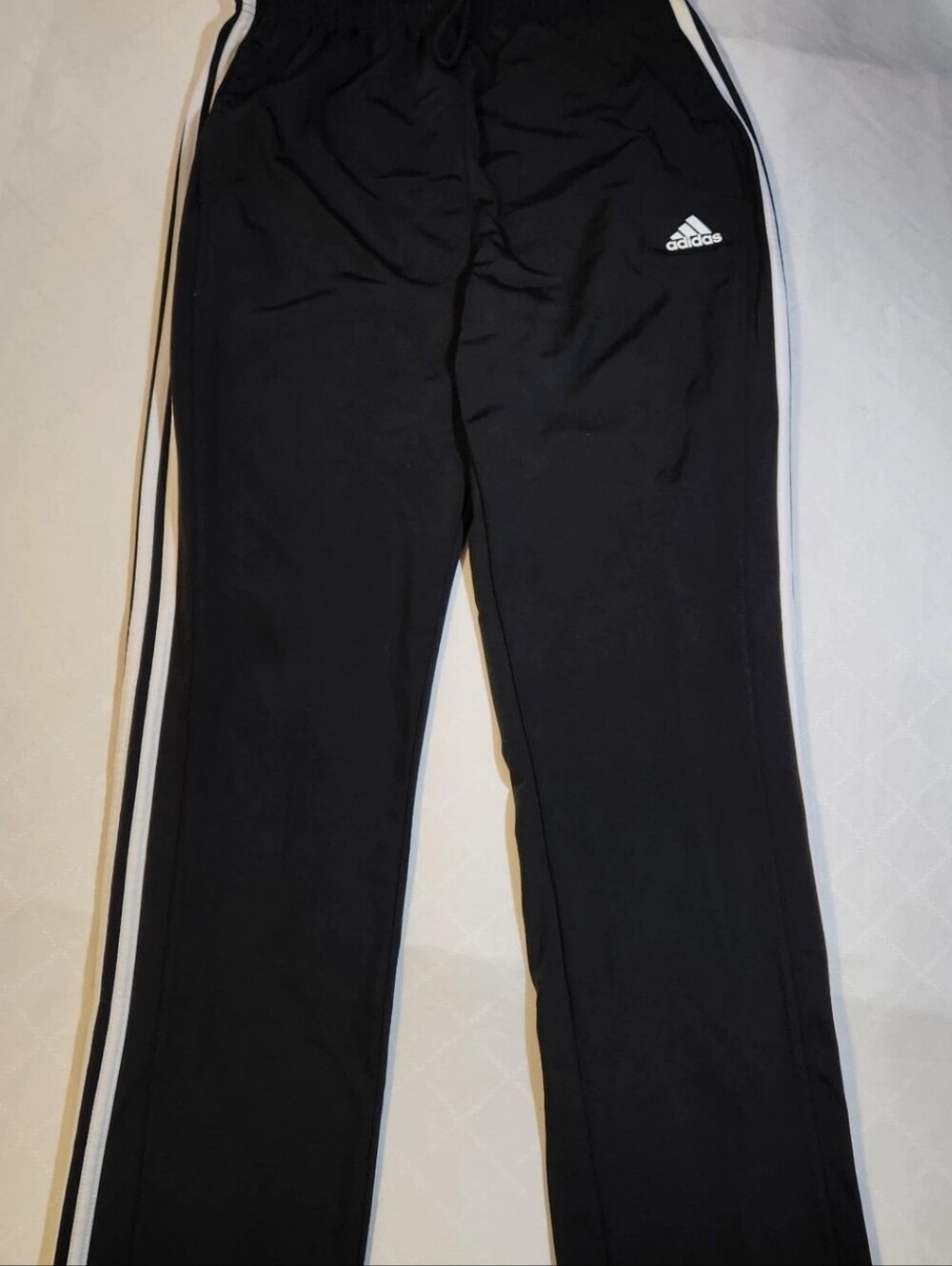 Adidas Essentials 3-Stripe Track Pants Mens Large Black White Athletic CE9963